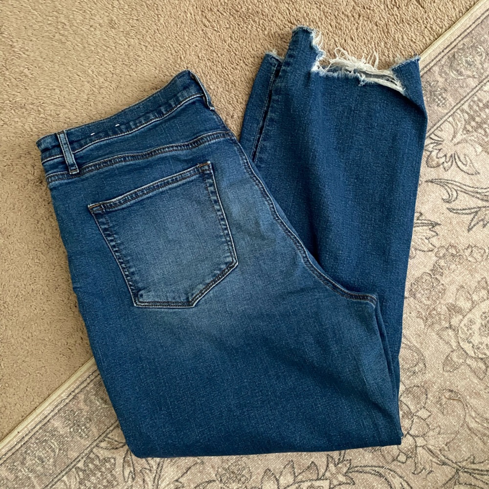 LOFT Dark Blue Straight Leg Jeans
